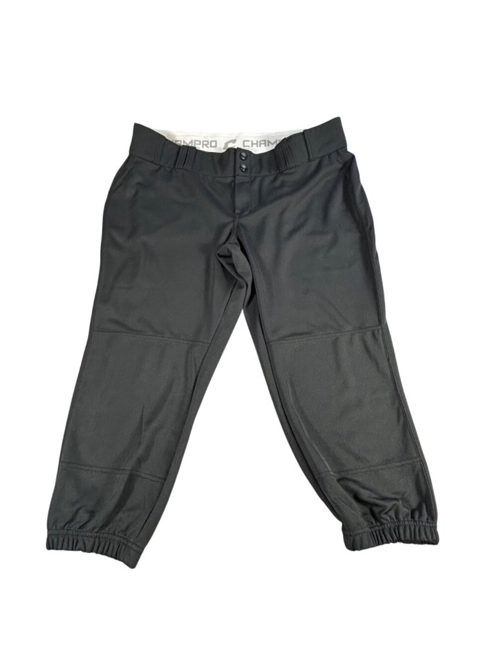 Champro Black Softball/Baseball Pants Women's 2X Elastic Cuffs Polyester Stretch